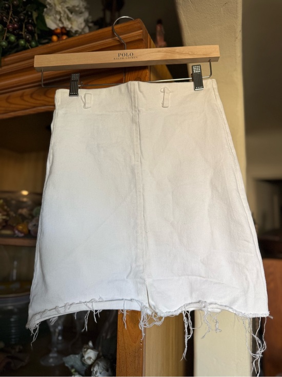 GAP Dresses & Skirts - White Frayed-Hem Denim Mini Skirt
